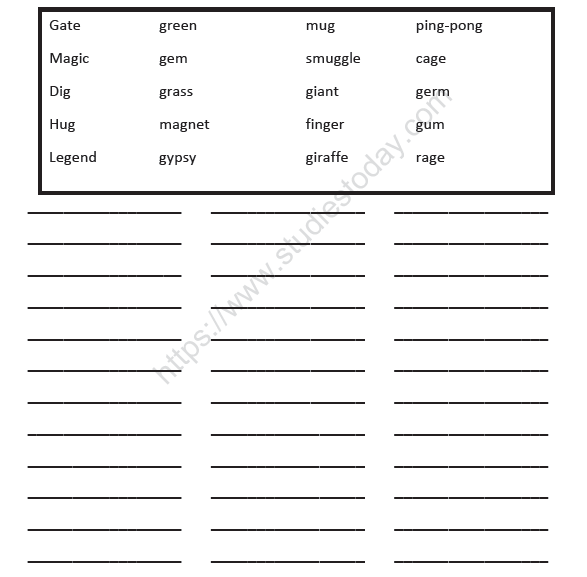 CBSE Class 3 English Vocabulary Worksheet Set B